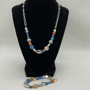 Brighton Contempo Chroma Multicolor Beaded Necklace and Bracelet Set